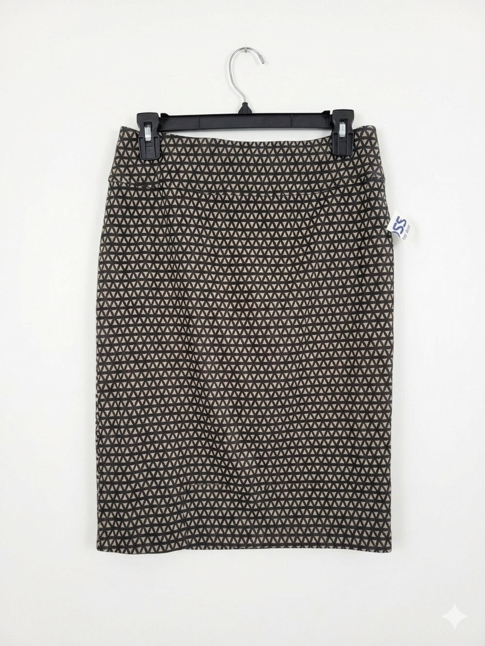 Soho green and gray Geometric Triangle Pencil Skirt